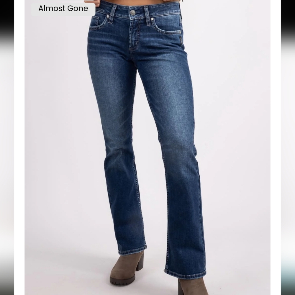 Silver Jeans Women's Boot Cut in Deep Blue - Picture 2 of 5